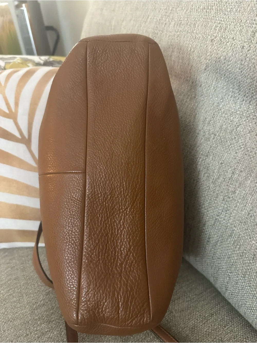 Coach Large Kelsey Satchel in Saddle Brown Pebbled Leather Optional Crossbody